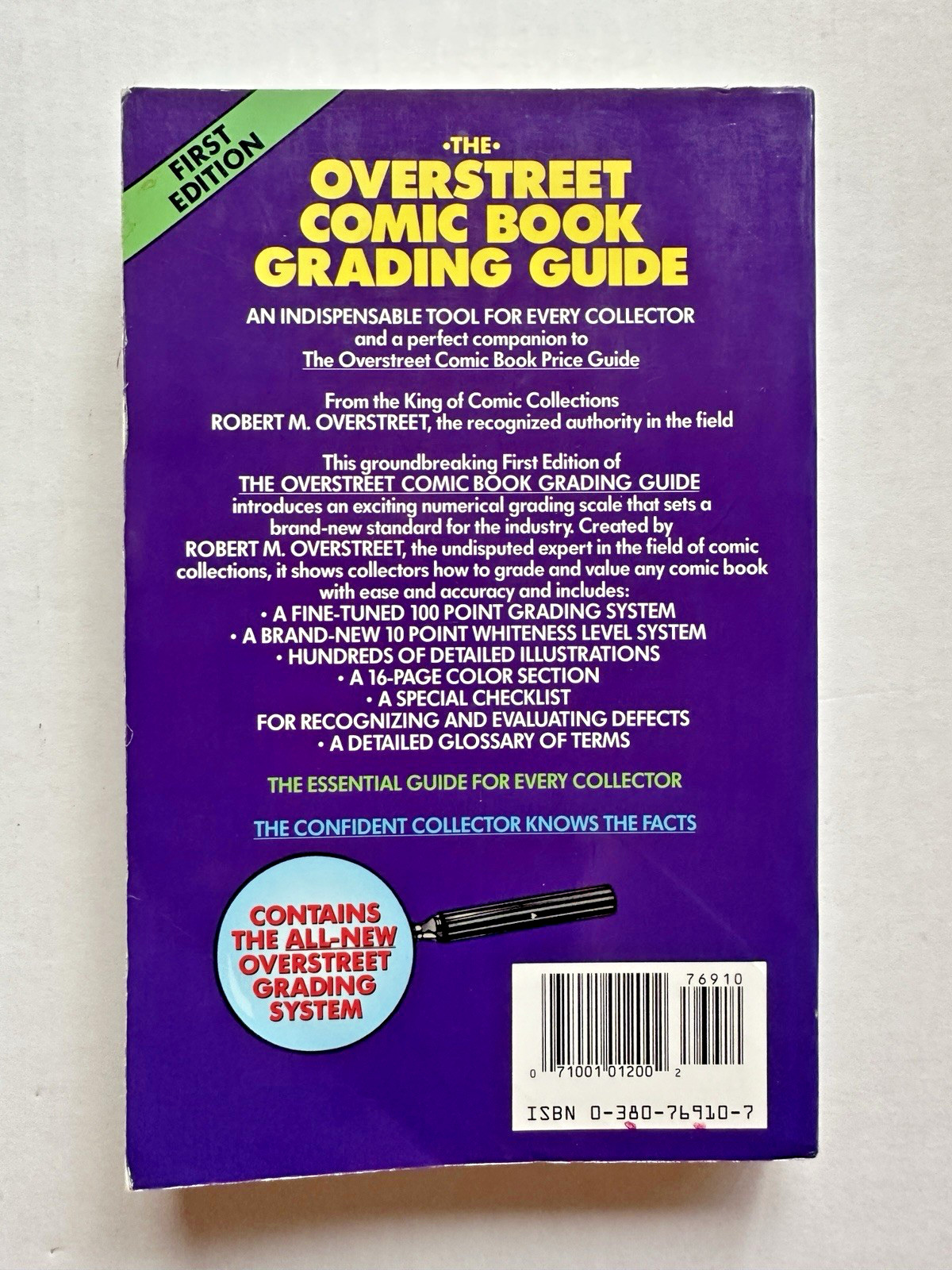 Overstreet Comic Book Grading Guide Carter 1st Edition 1992 Like New PB Collect