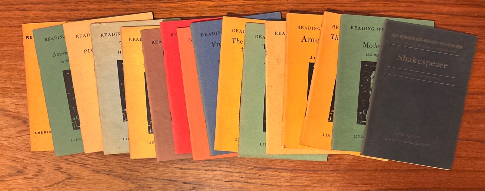 Lot of 16 Reading With A Purpose Books, American Library Association, 1920s