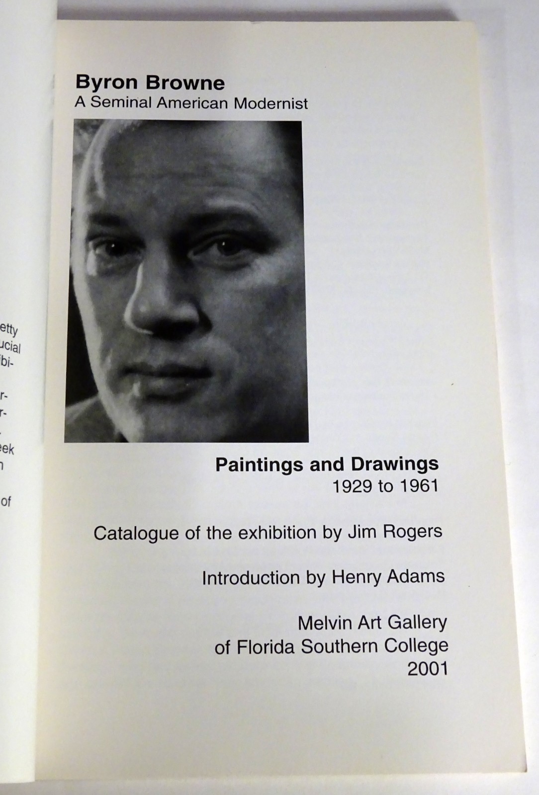 BYRON BROWNE-Modernist-Paintings & Drawings 1929-1961-EXHIBITION CATALOG 2001