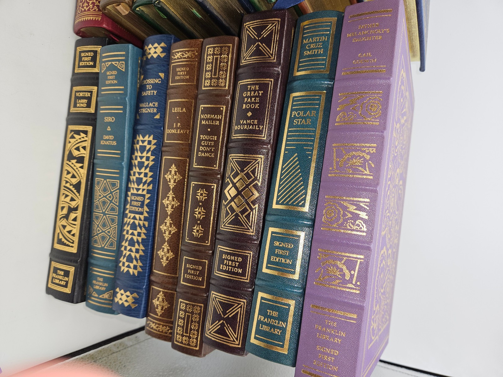 ?(16) ALL-SIGNED 1st Edition Franklin Library Leather Collectible Book Lot