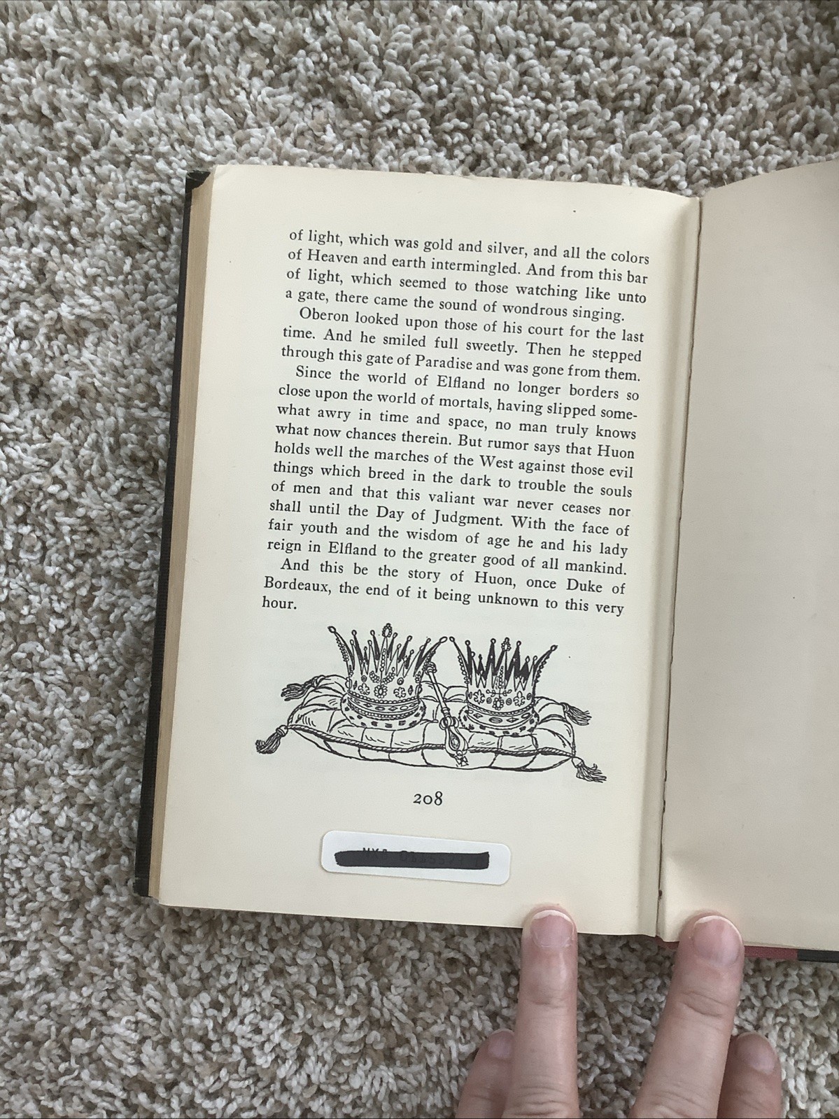 Huon of the Horn by Andre Norton; Vintage HC; Fmr Library copy missing title pg