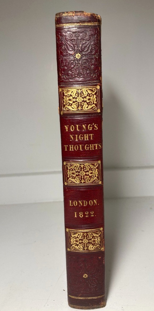 1822 Young Night Thoughts Fore-Edge Painting Greenwich Hospital Leather