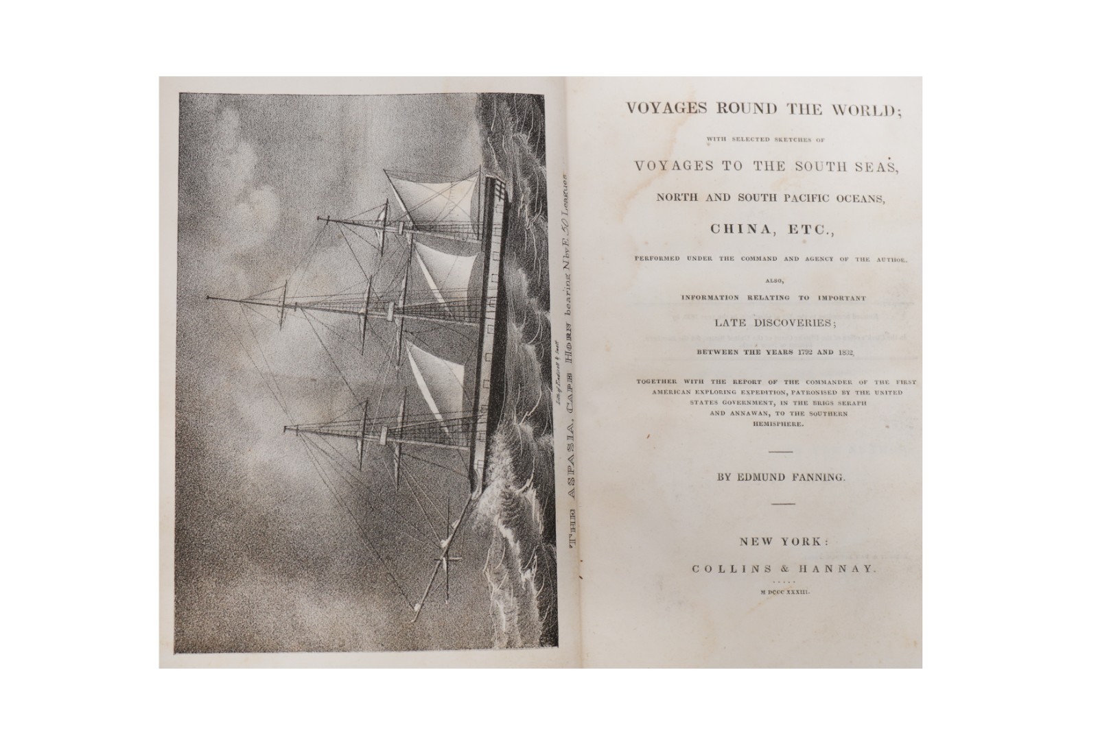 Fanning (Edmund) Voyages Round the World, First Edition New York 1883
