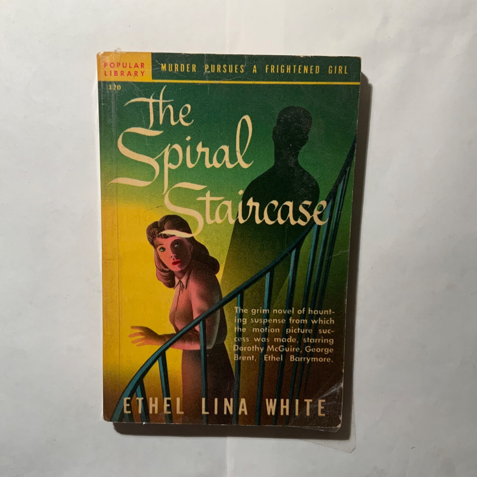 The Spiral Staircase by Ethel Lina White 1946 Popular Library 120 1st print VG++