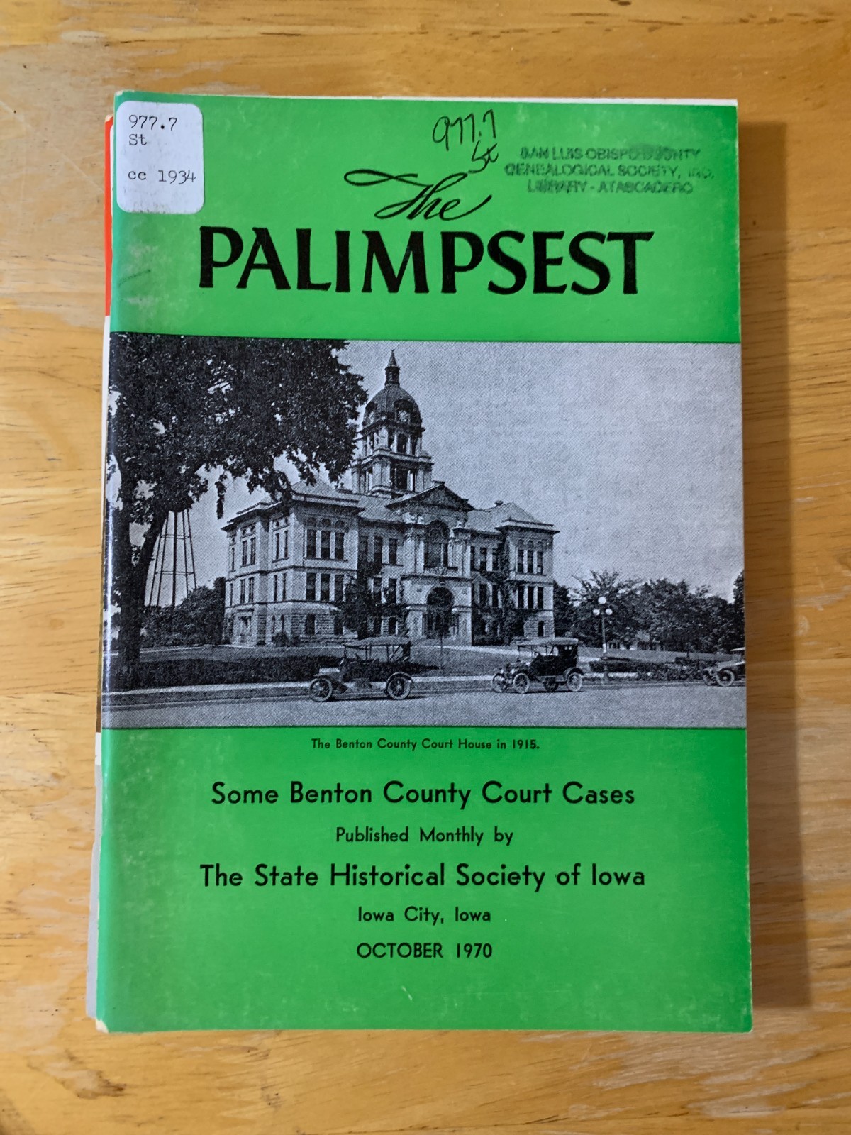 Lot of 12 PALIMPSEST Magazines – 1970 – State Historical Society of Iowa