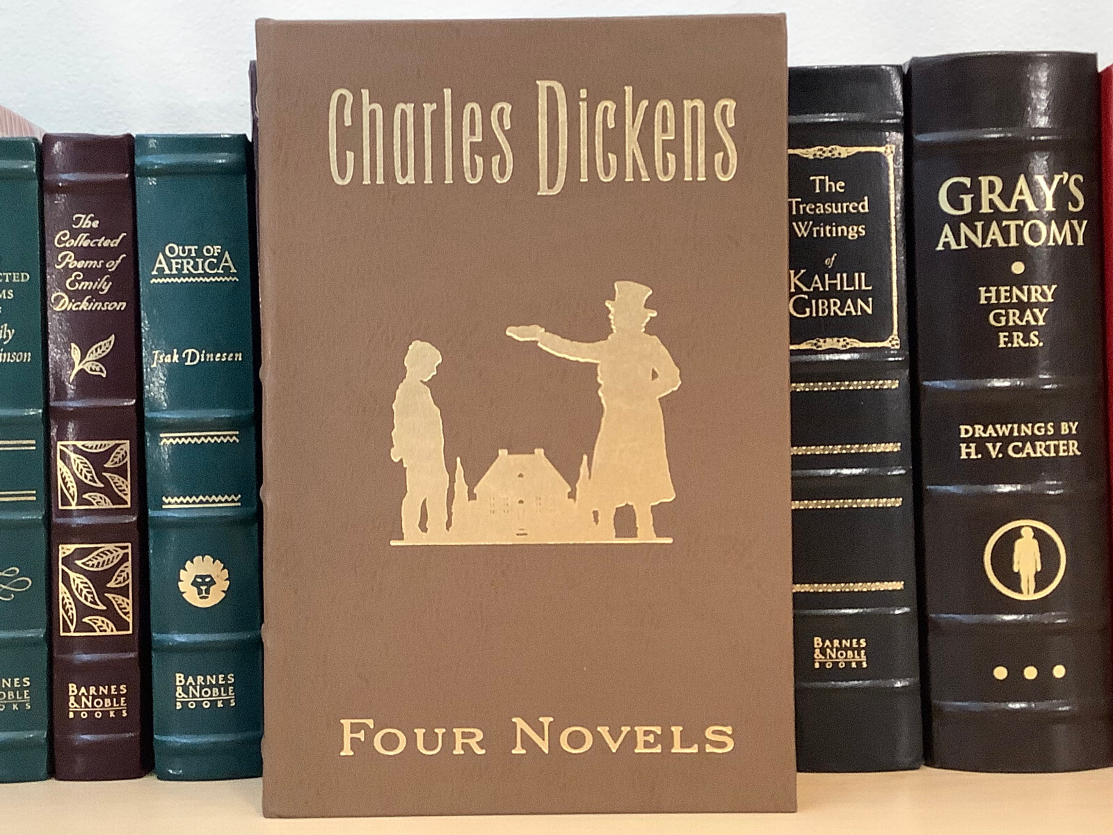 Four Novels by Charles Dickens – leather – Oliver Twist / A Christmas Carol etc.