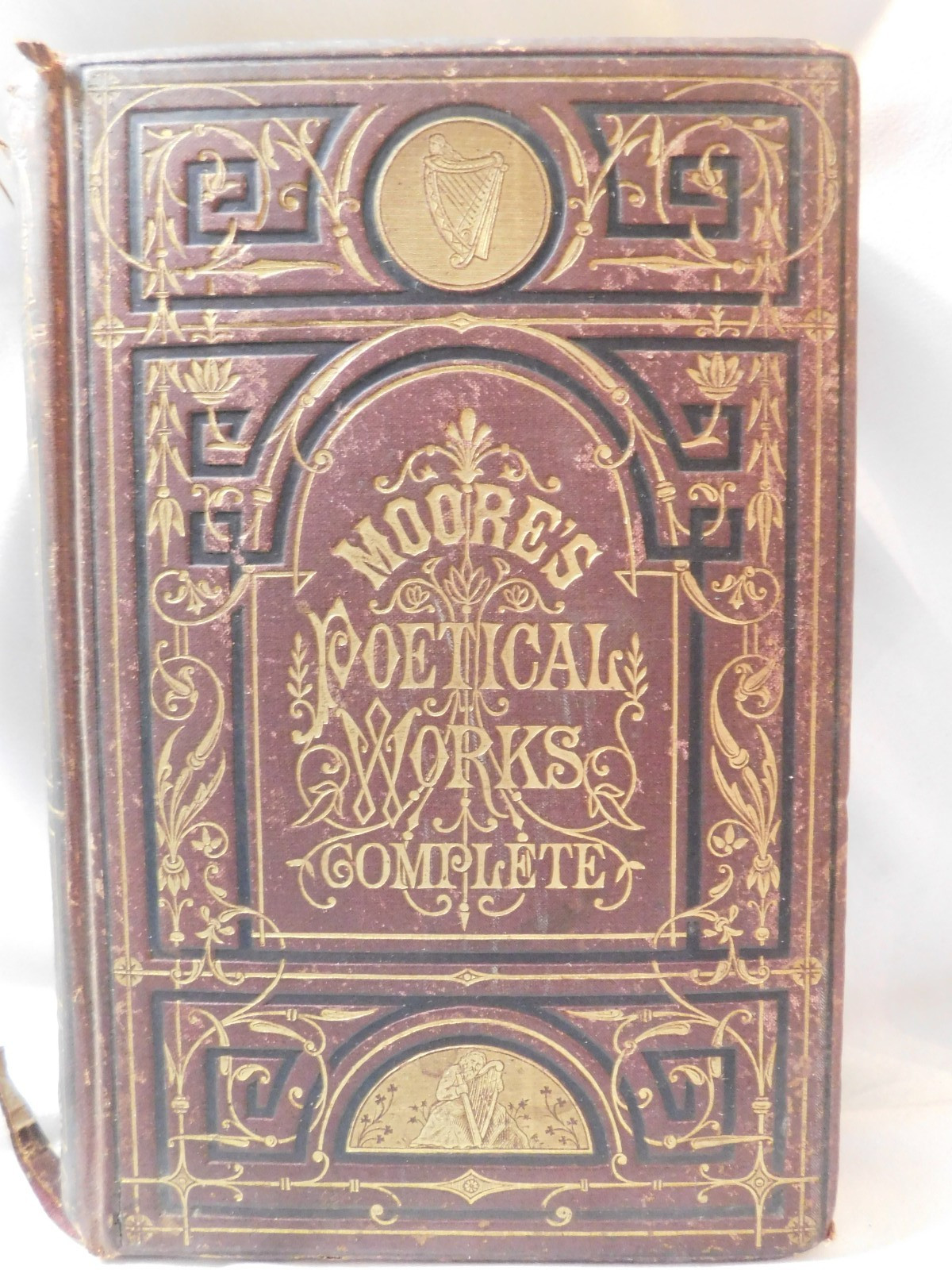Antique Moore’s Poetical Works Thomas Moore Ornate Cover P.F. Collier 1800s