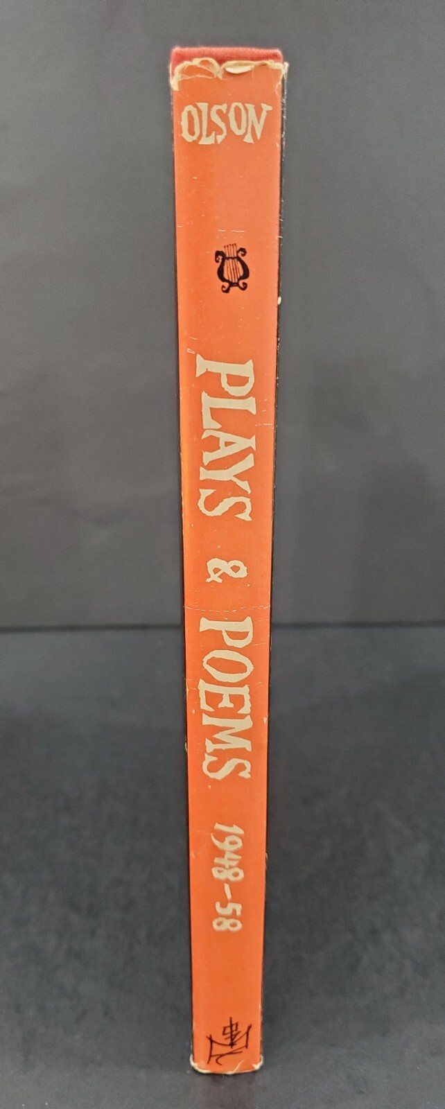 Elder OLSON / Plays & Poems 1948-58 1st Edition 1958 HC Dust Jacket