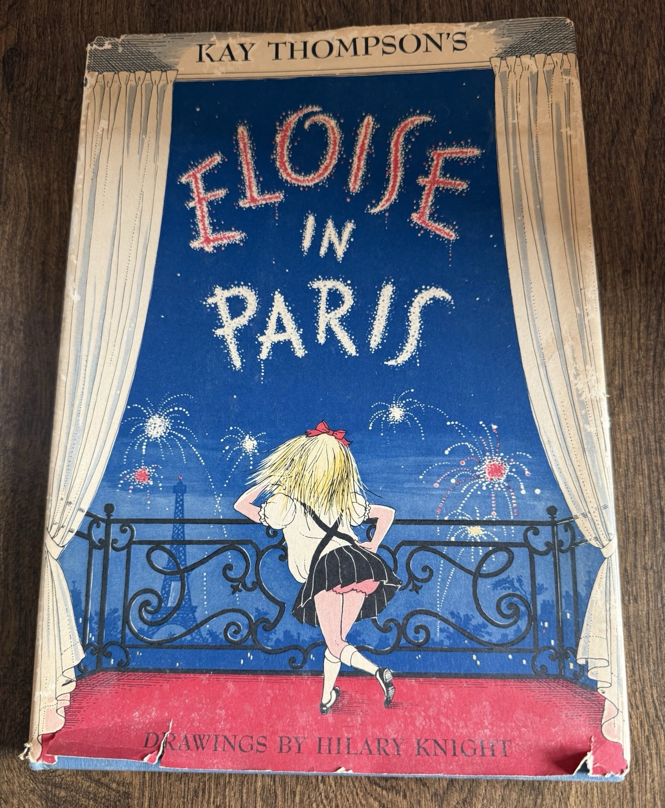 ELOISE IN PARIS Book by Kay Thompson Vintage 1957- H/C D/J Fourth Printing