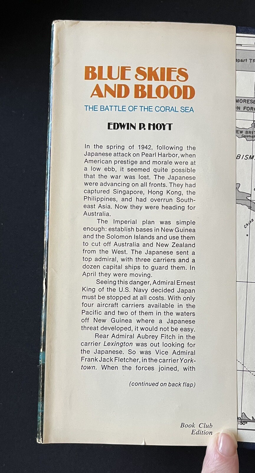 Blue Skies & Blood: Battle of the Coral Sea by Edwin Hoyt—1975—HC/DJ/Illustrated