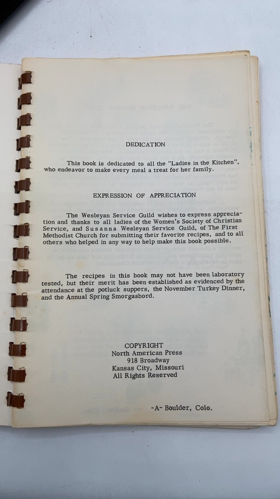 Personalized Recipes compiled by Wesleyan Service Guild