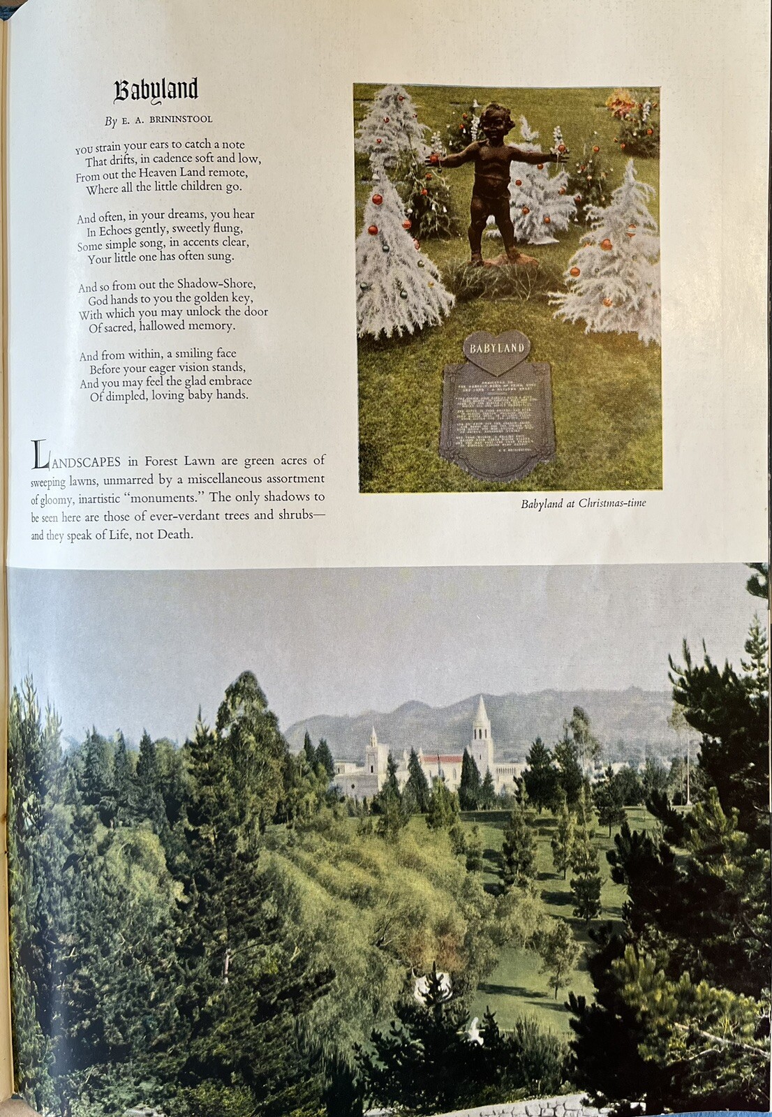 Pictorial Forest Lawn Cemetery~Glendale Calif~Lge Softcover~Sculpture &more~1939