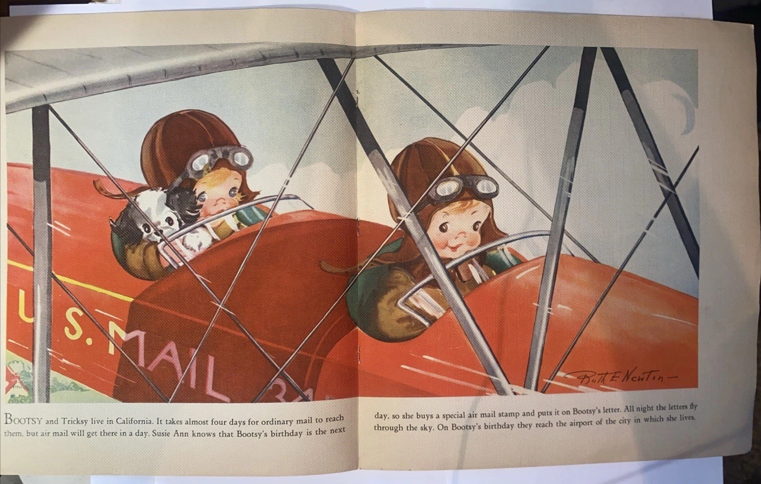 Let’s Play Store, Let’s Play Postman Vtg Linen Children’s Books 1936 13” X 12”