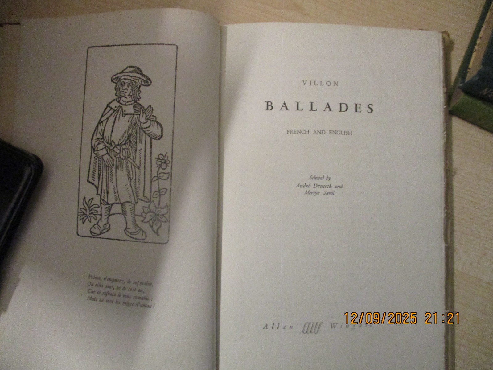 Ballades Francois Villon French & English Limited edition Allan Wingate Pub 1946