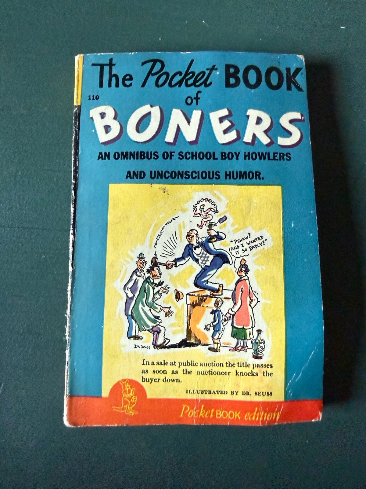THE POCKET BOOK OF BONERS POCKET BOOK EDITION DR. SUESS 1944 VINTAGE WARTIME