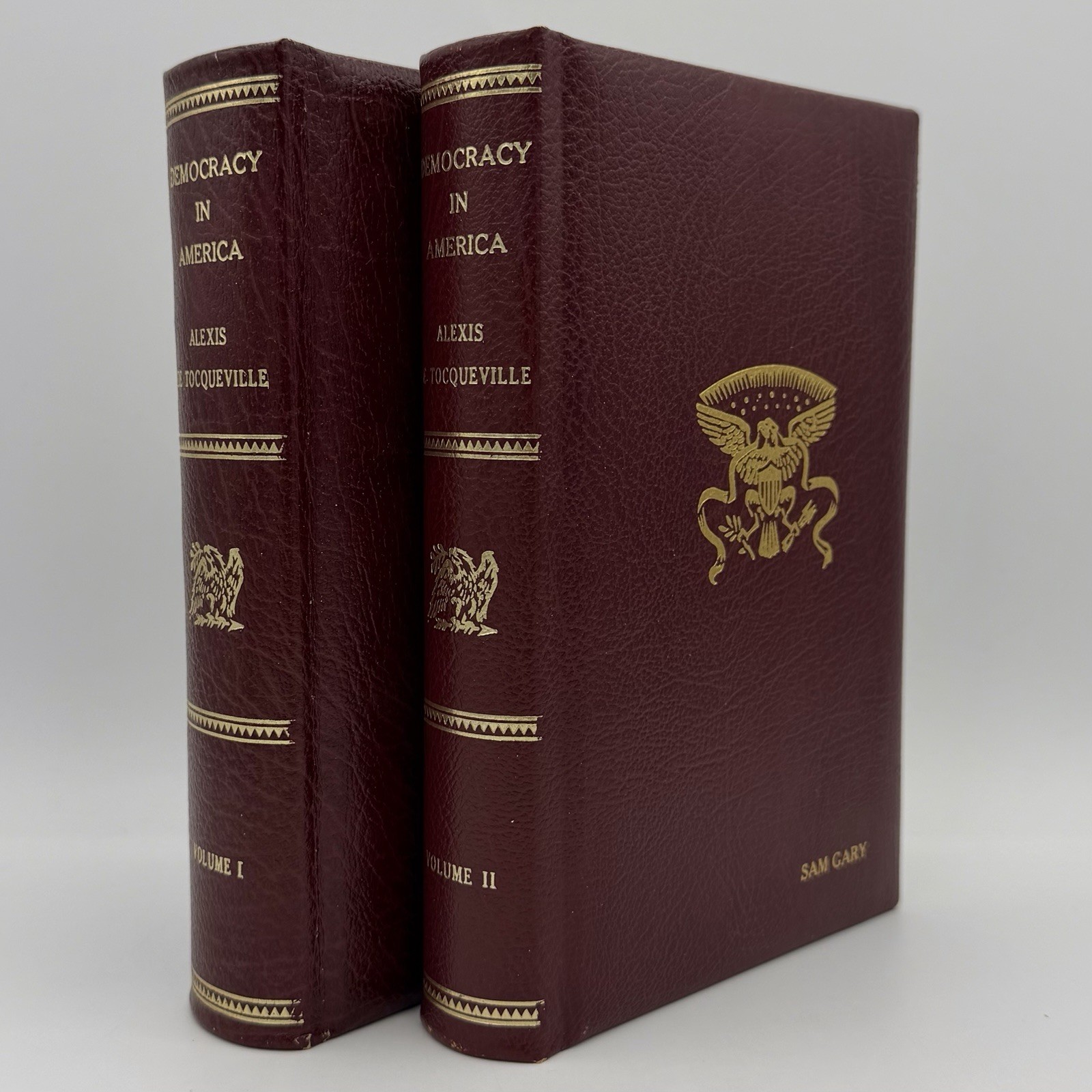 Democracy in America – Alexis de Tocqueville (2 vol leatherbound set) Knopf 1985