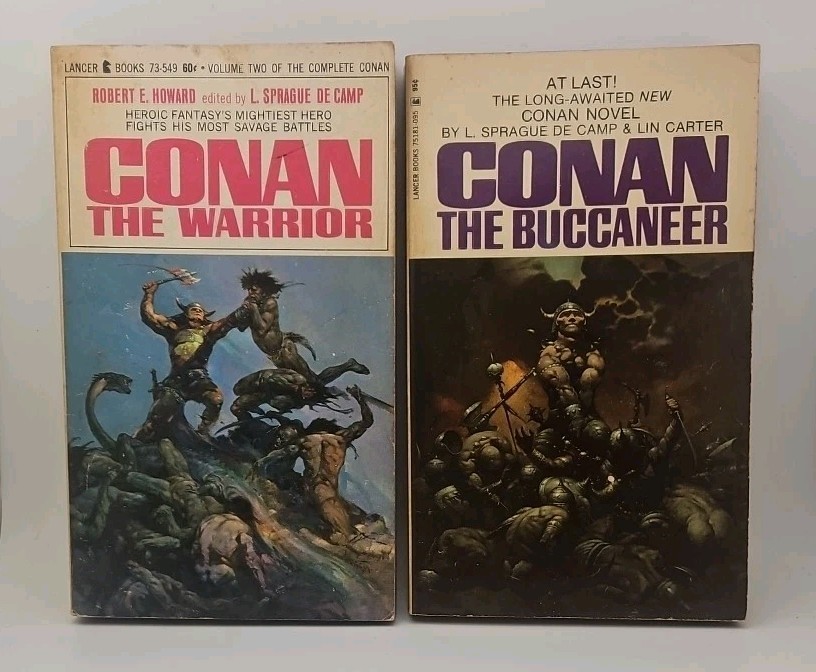 Conan The Buccaneer & Warrior Lancer Paperbacks 1967 & 1971 1st Editions VG Cond