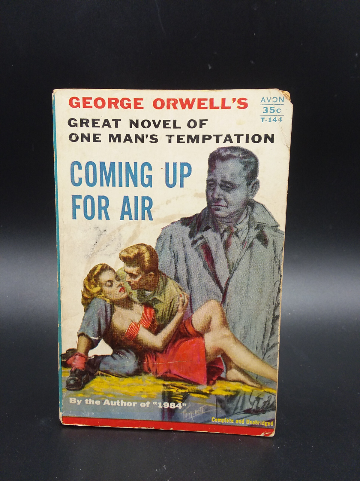 George Orwell COMING UP FOR AIR Avon #T-144 vintage 1956 PB