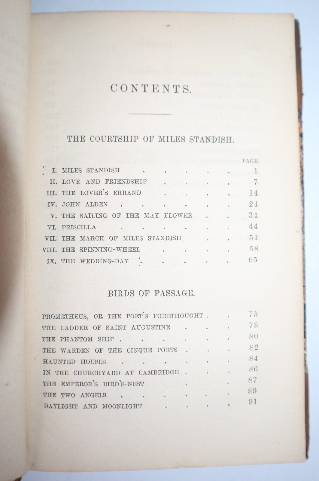 1858 The Courtship of Miles Standish & Other Poems by Henry W LONGFELLOW 2nd Ed