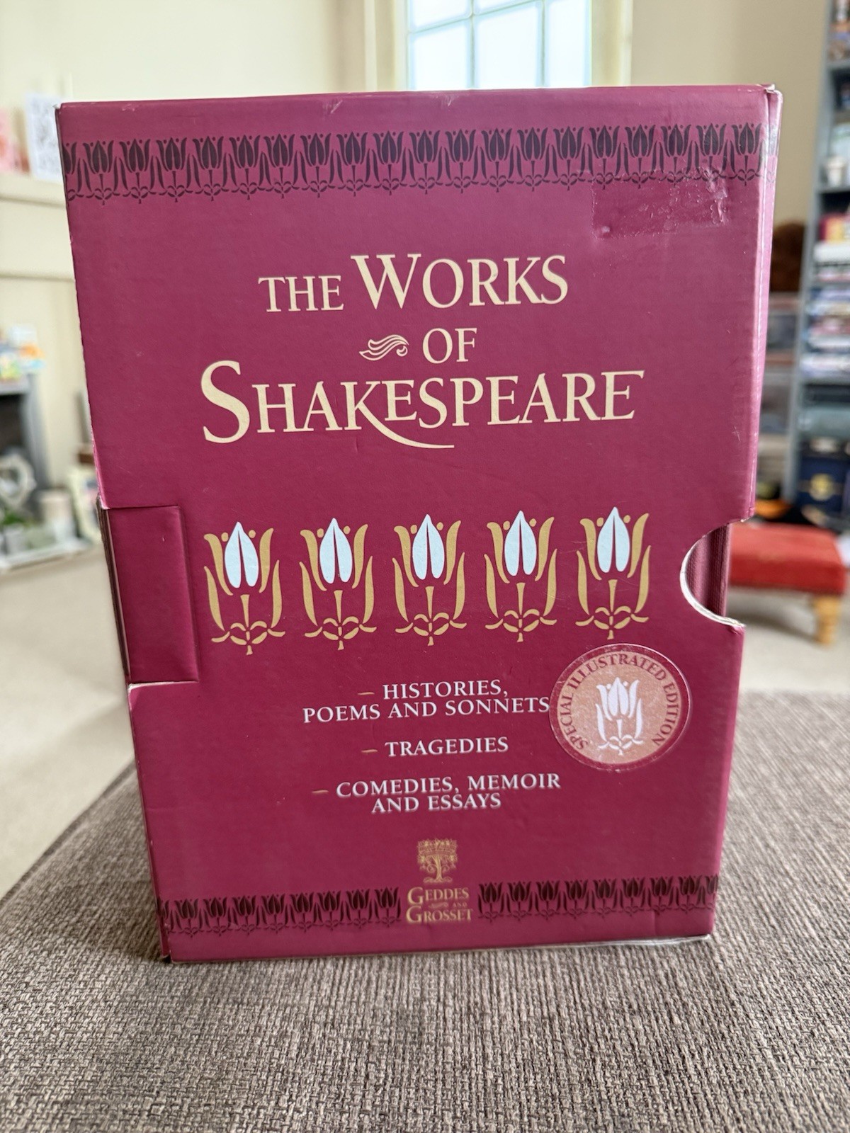 The Works Of Shakespeare 3 Volume Box Set Hardback Geddes & Grosset Illustrated