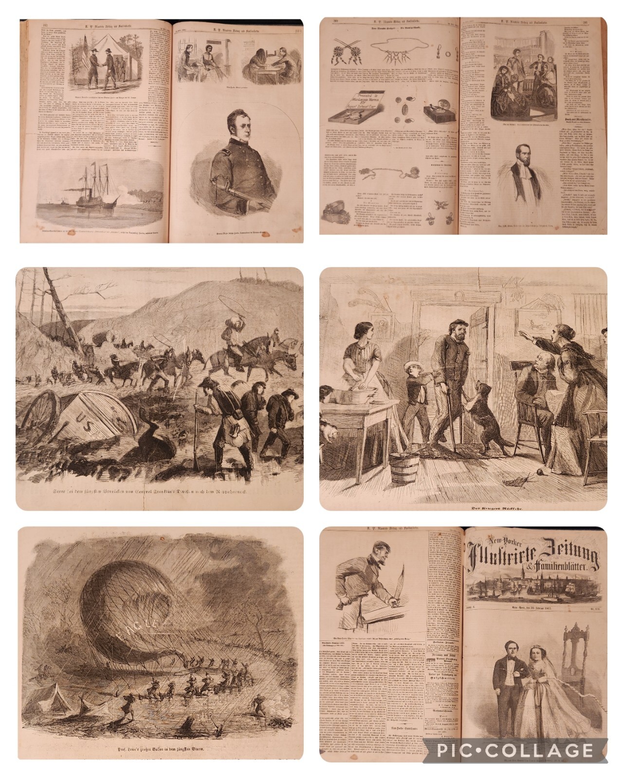 Rare Civil War German American New-Yorker Newspaper Book Like Harper’s Weekly