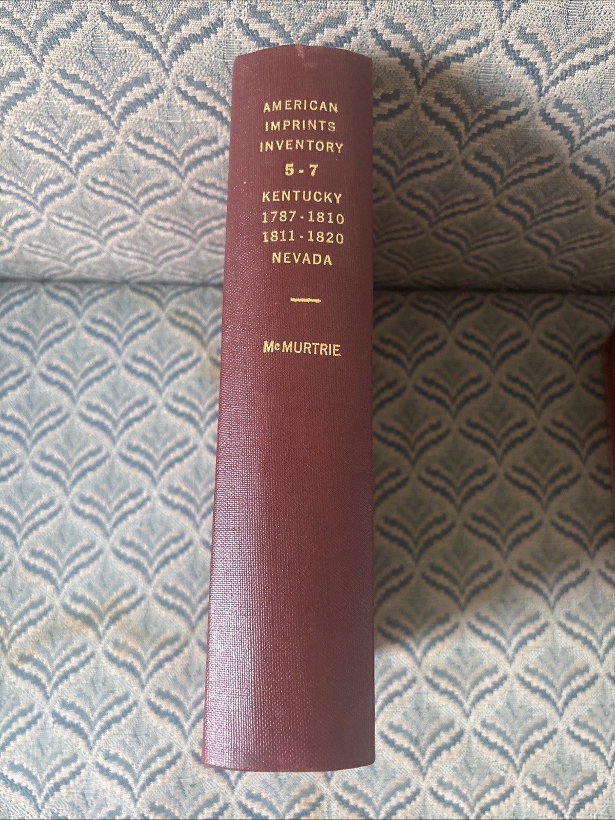 American Imprints Inventory 5-7 KY 1787-1810, 1811-1820, Nevada