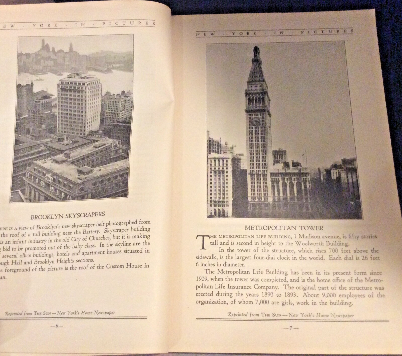 New York in Pictures Volume I & II – Reprinted From the New York Sun 1928