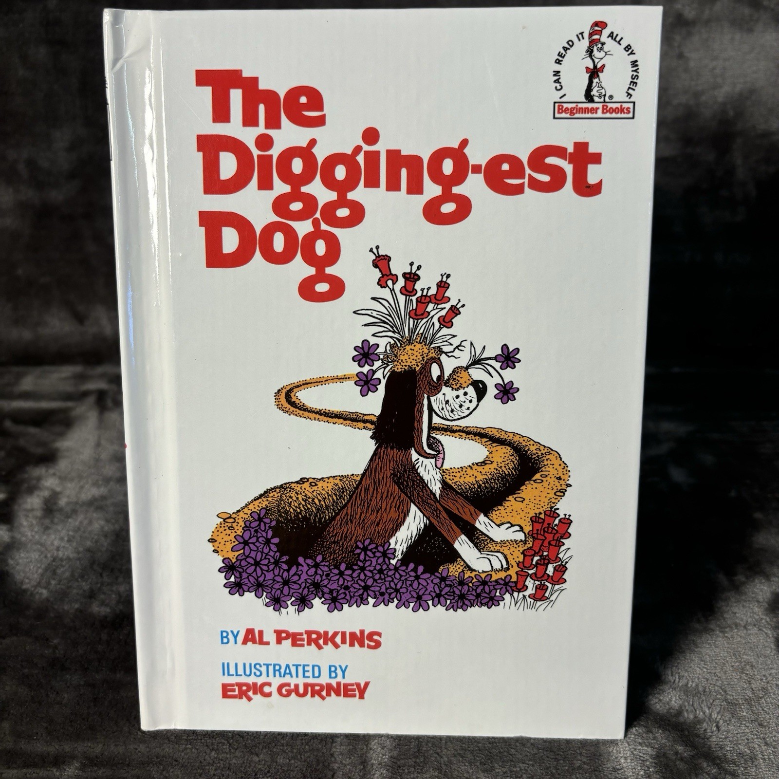 THE DIGGING-EST DOG By Al Perkins 1st Ed HC/DJ Dr. Seuss Beginner Books