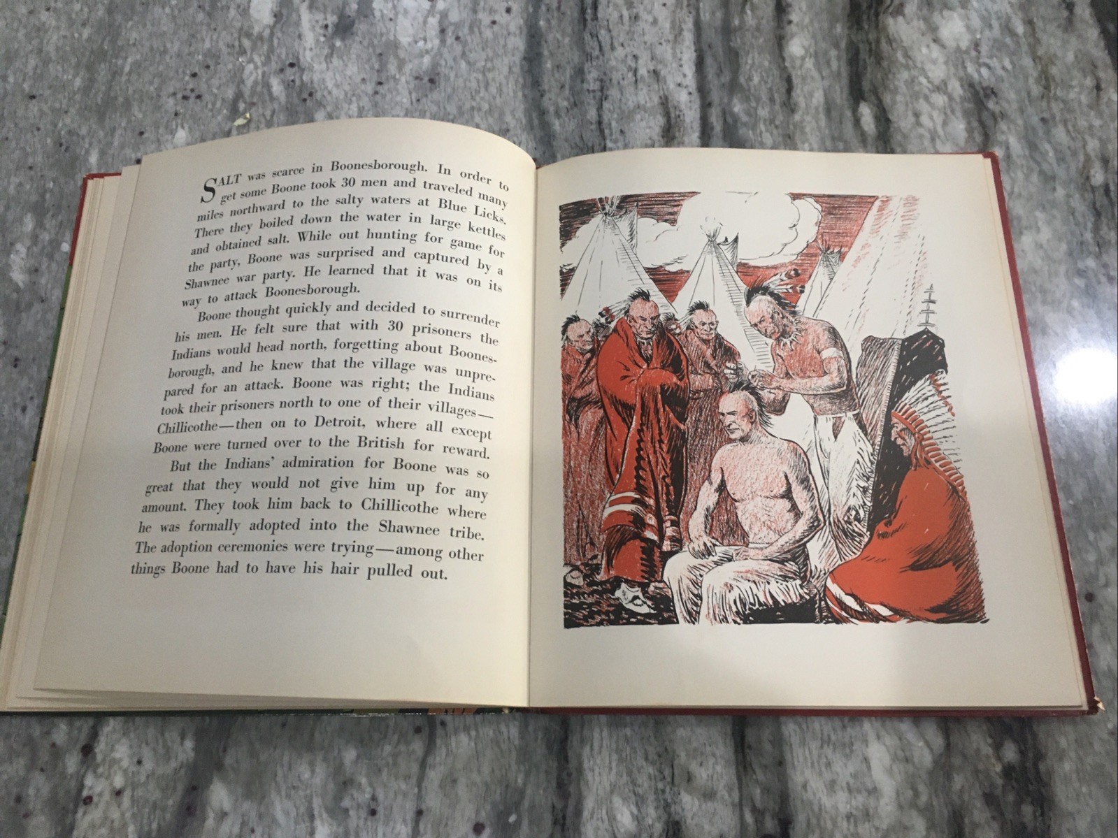 “ DANIEL BOONE” by Sanford Tousey – Hardback – RAND MCNALLY – 1939 – EXC