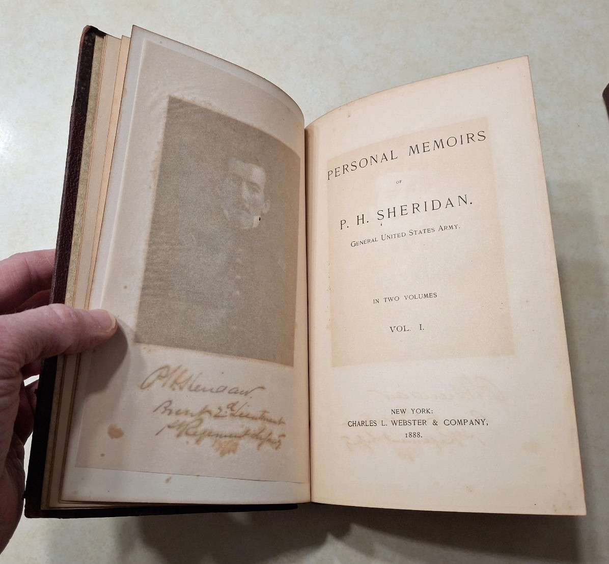 Personal Memoirs of P.H. Sheridan 1888 First Edition 2 Volume Set I & II Webster