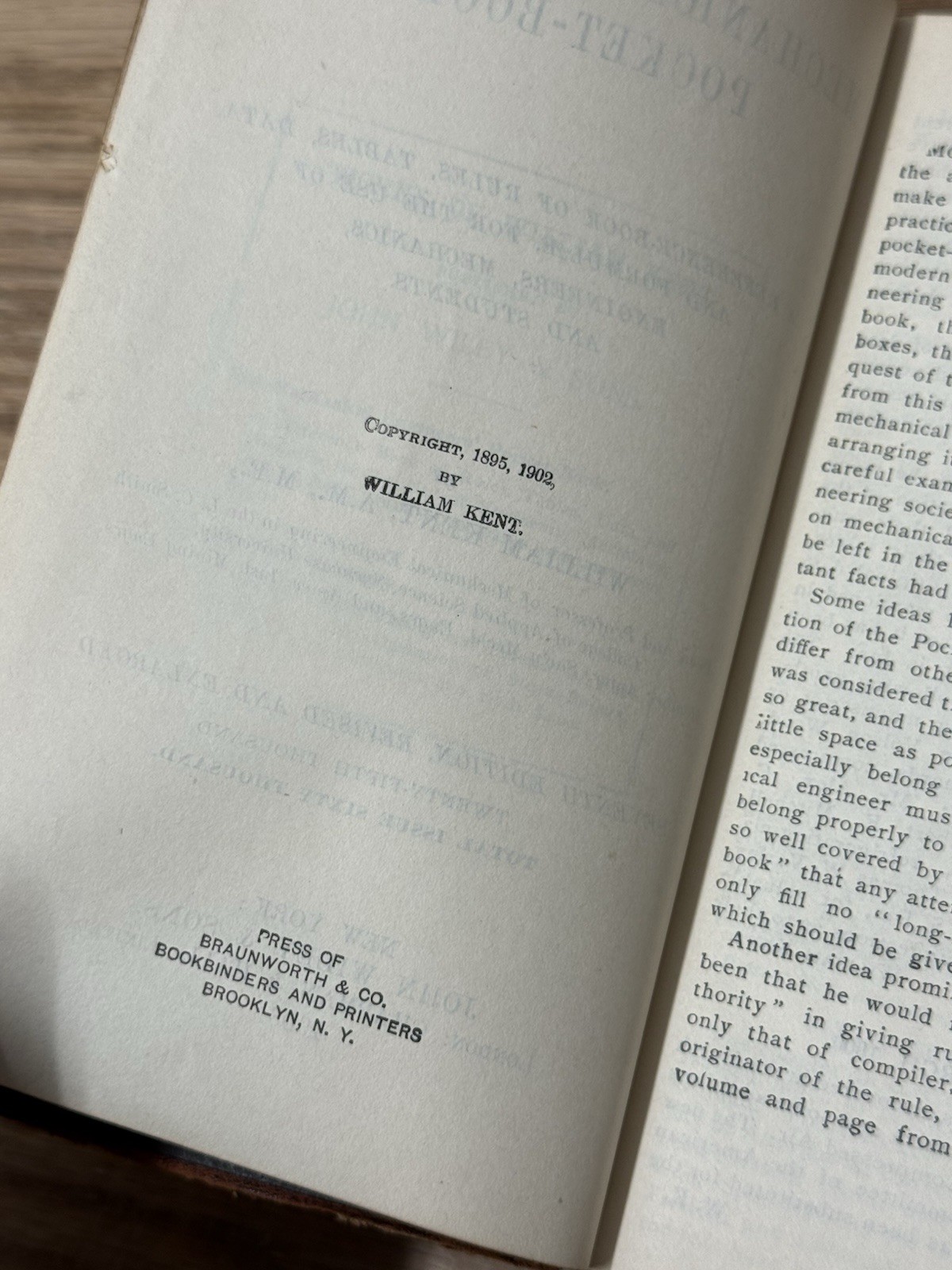KENT’S Mechanical Engineer’s Pocket-Book by William Kent Wiley 1908