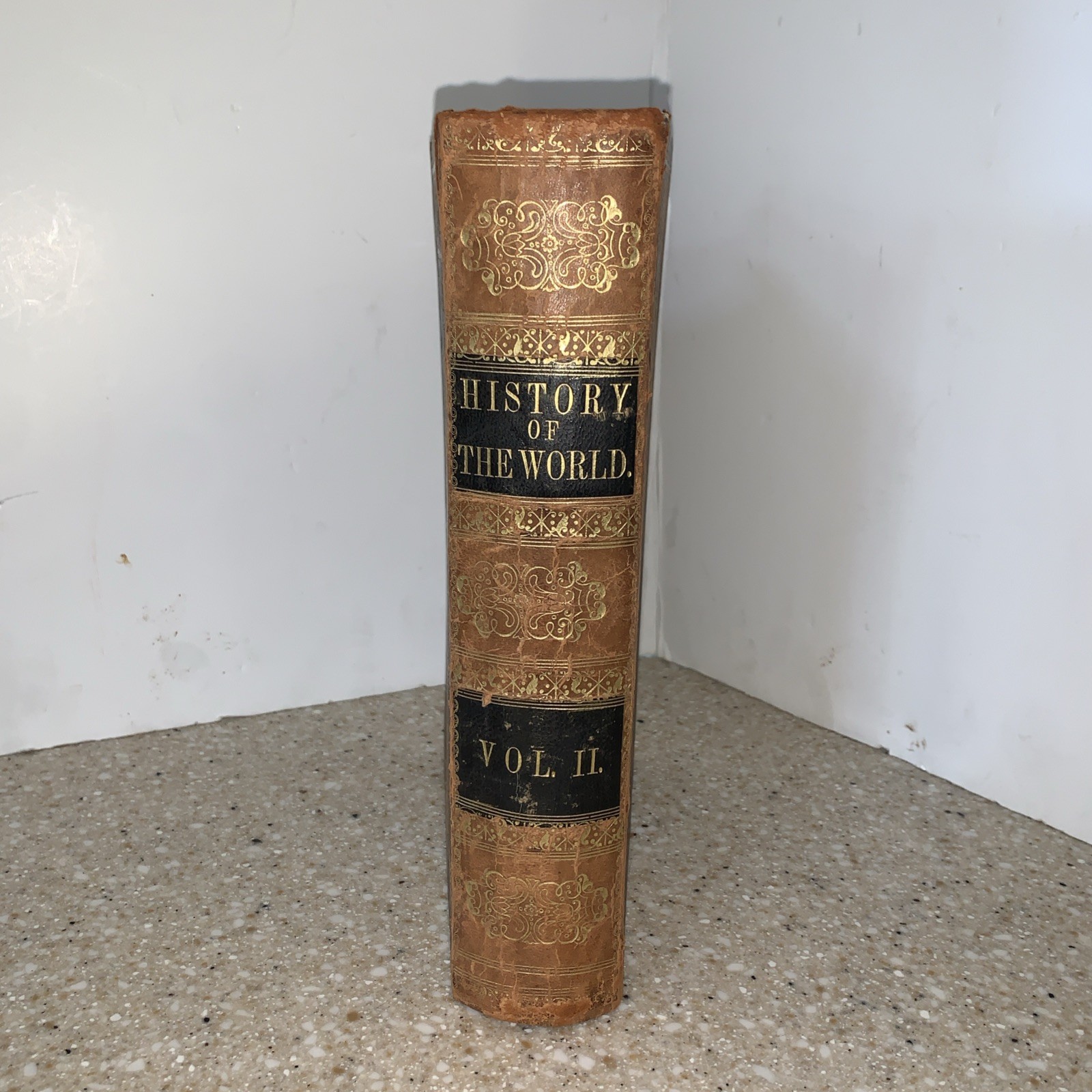 Antique, 1848 1st US Edition HISTORY OF THE WORLD, Vol 2, MAUNDER, HC
