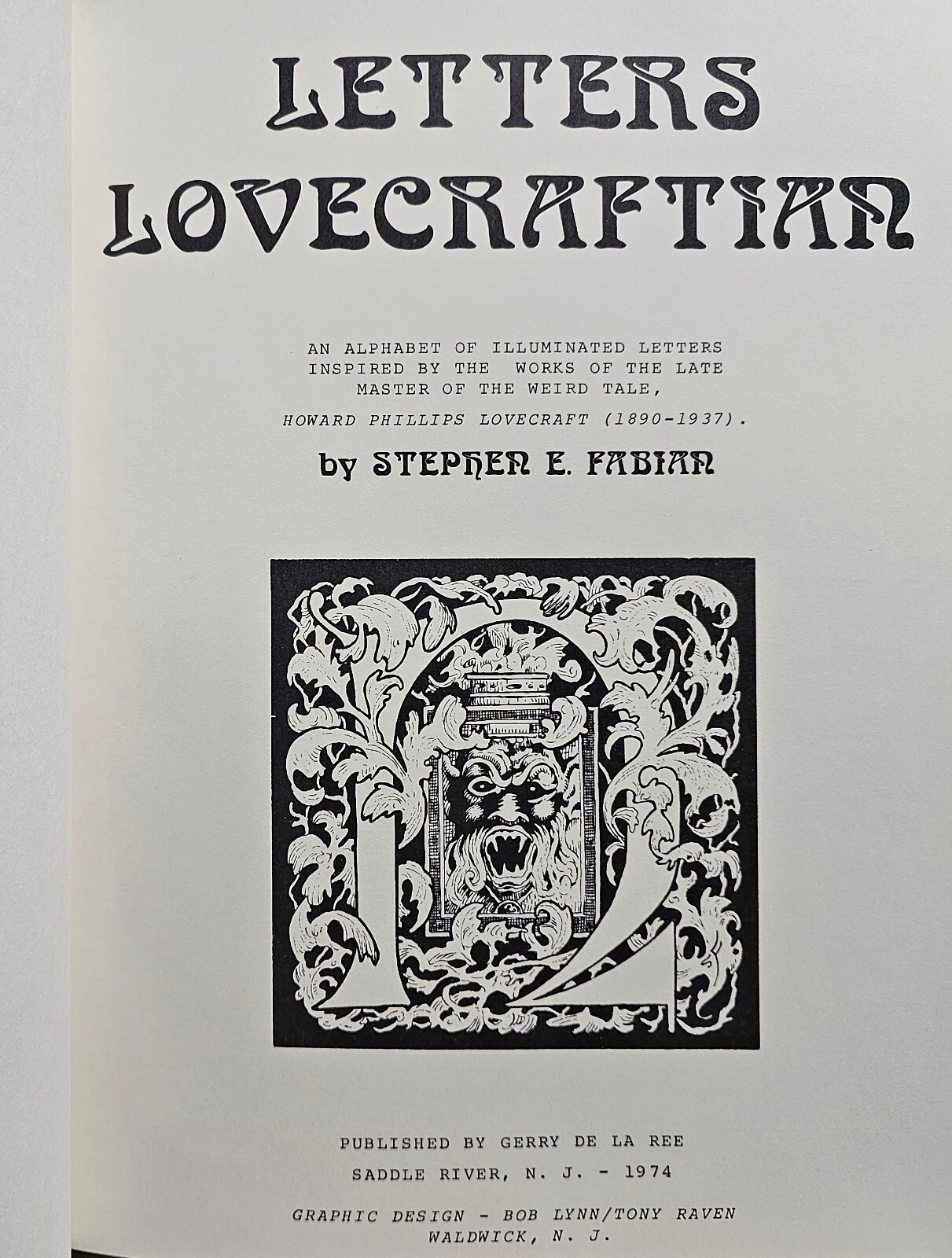 Letters Lovecraftian by Stephen Fabian – Limited Edition of 55 – Hardcover 1974