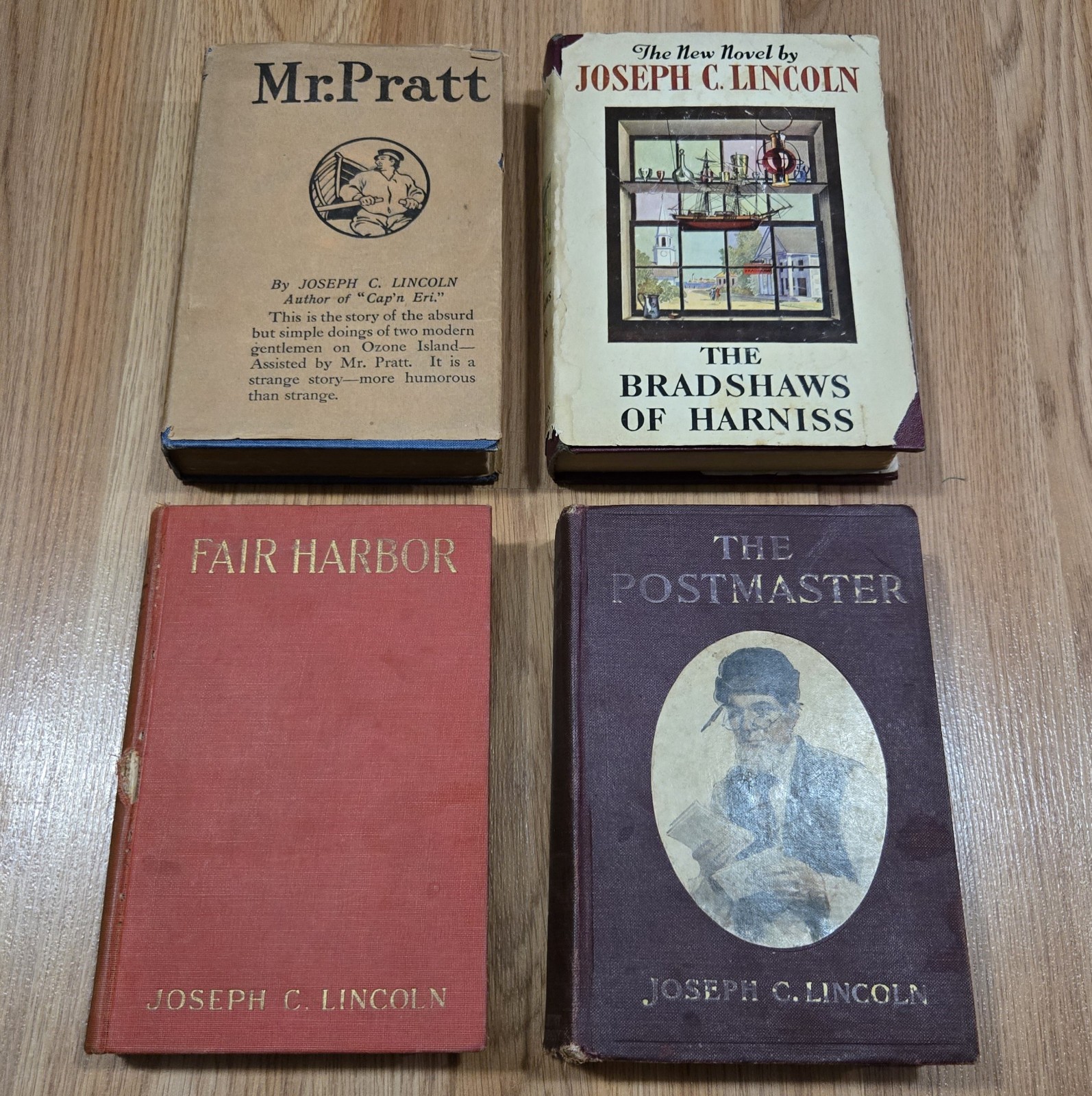 Joseph C. Lincoln Book Lot Set HC Mr. Pratt Fair Harbor The Postmaster Bradshaws