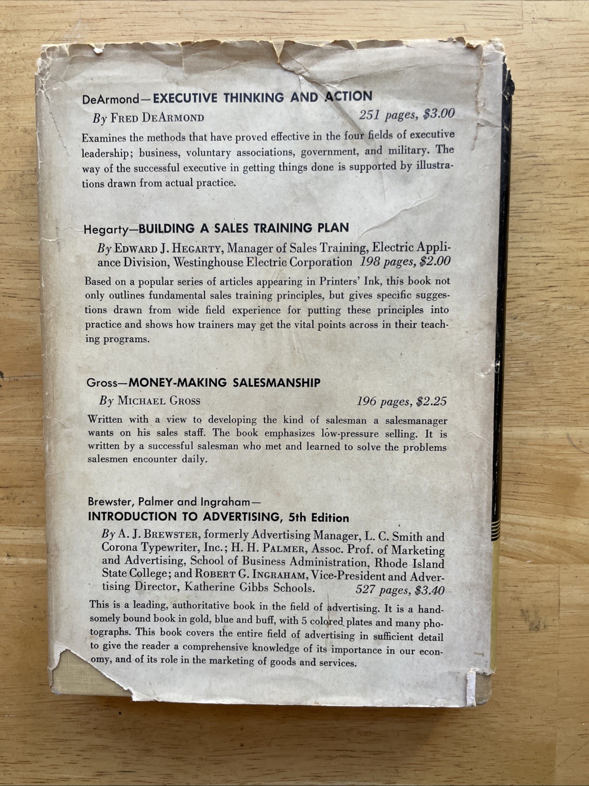 The 5 Great Rules Of Selling By Percy Whiting – Hardcover Dust Jacket – 1947