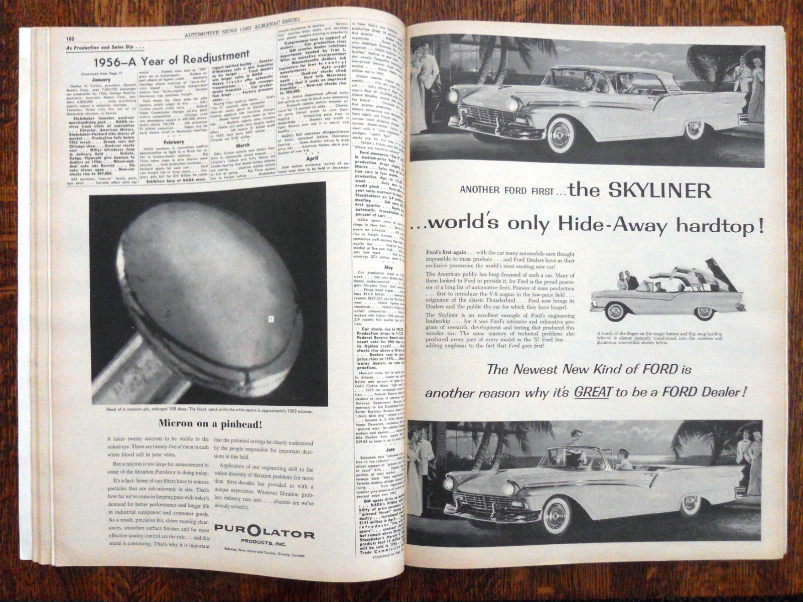 AUTOMOTIVE NEWS 1957 ALMANAC 275 PAGES OF SPECS, SALES FIGURES PHOTOS OF CARS