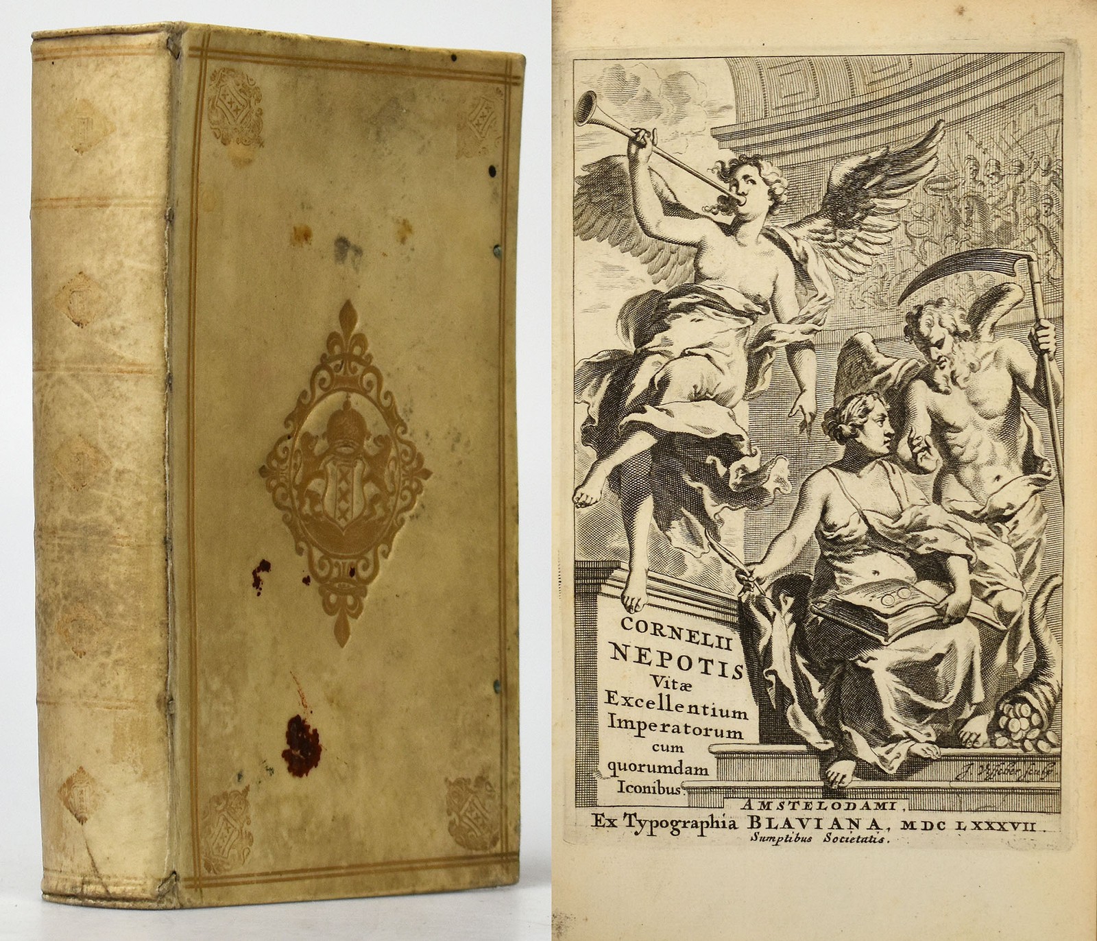 Cornelius Nepos: Vitae excellentium imperatorum. Amsterdam, Blue, 1687