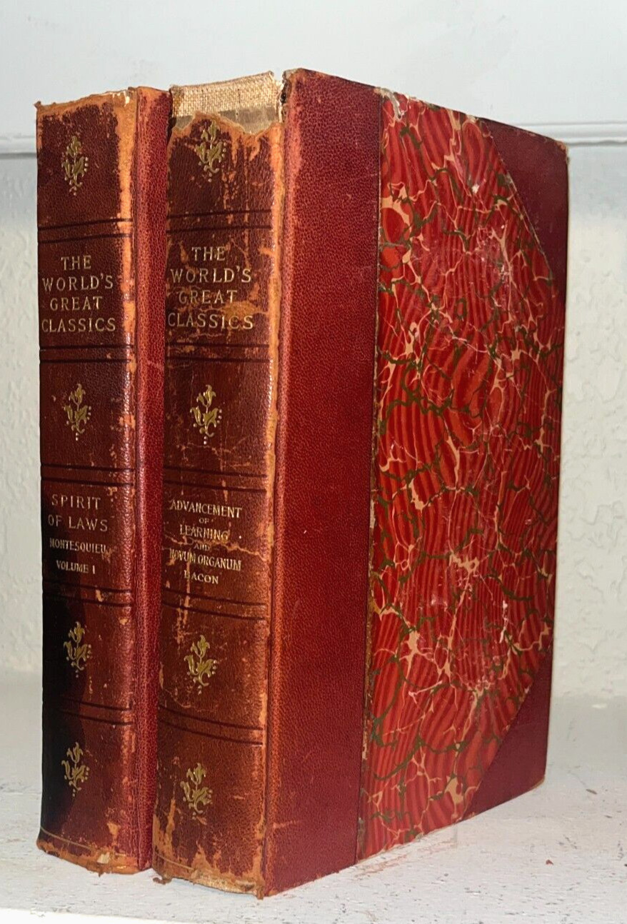 The World’s Great Classics 2 Volumes ATQ 1900 Renaissance Edition Numbered Books
