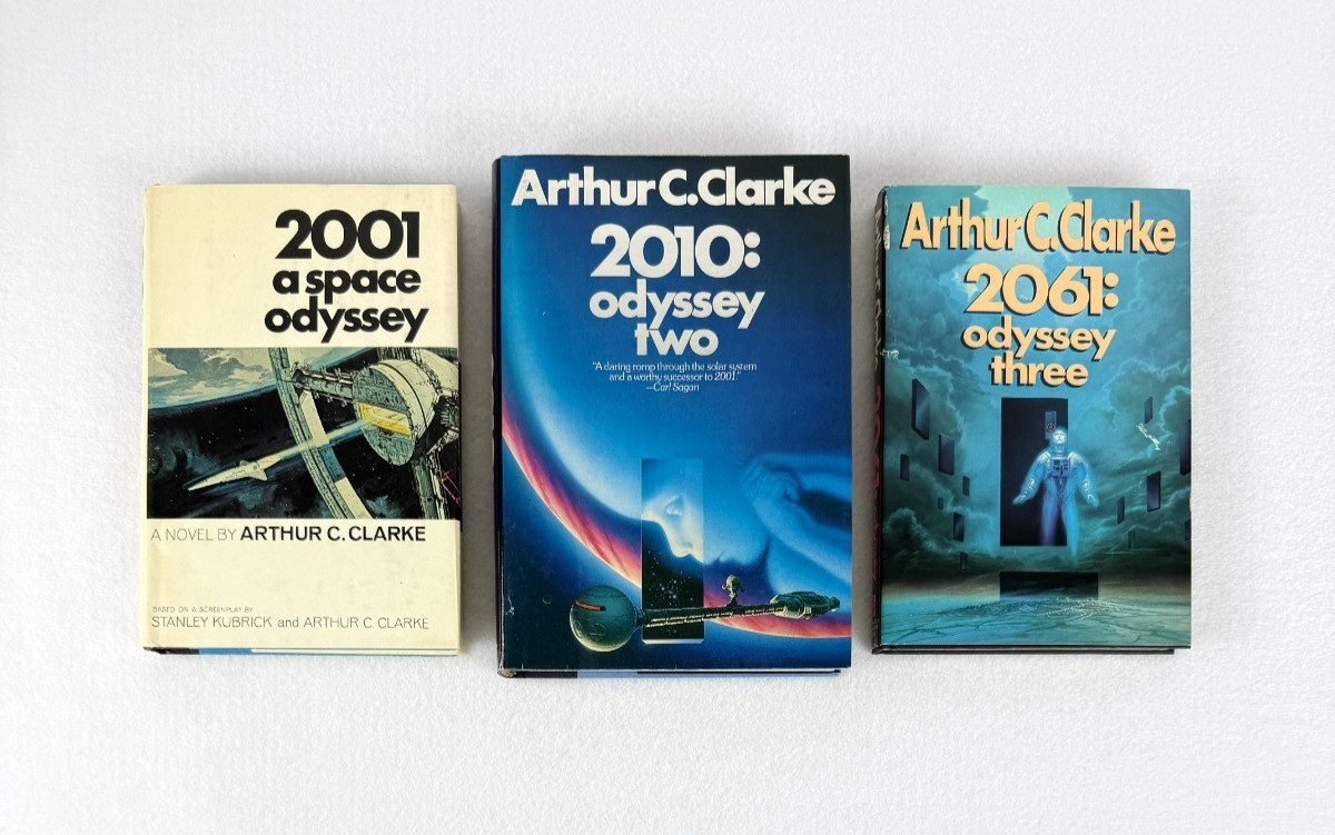Arthur C. Clarke Space Odyssey Trilogy 2001 2010 2061 HC Dust Jacket Set