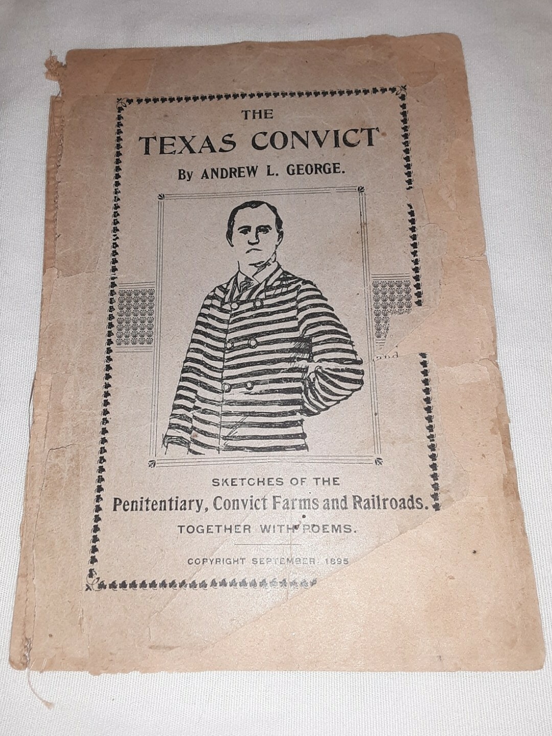 EXTREMELY RARE FIRST EDITION The Texas Convict By Andrew George COPYRIGHT 1895