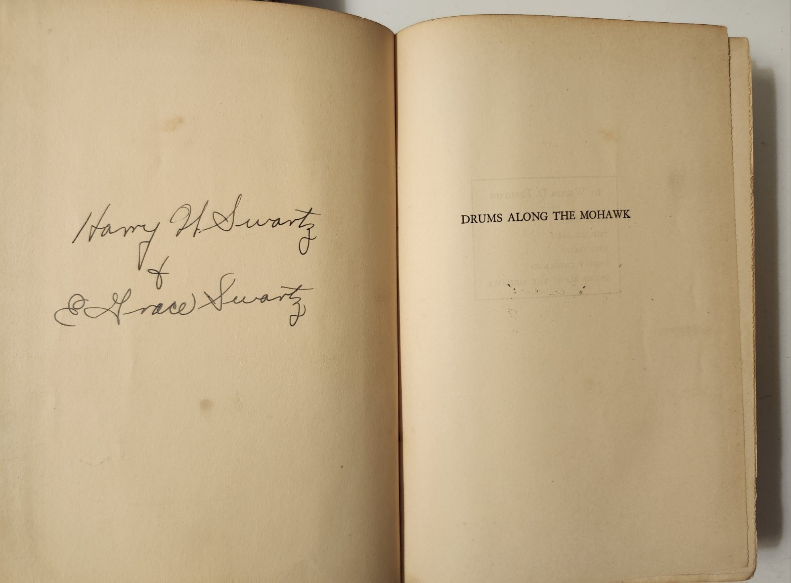 1936 Drums Along the Mohawk by Walter D. Edmonds – First Edition – Hard Cover