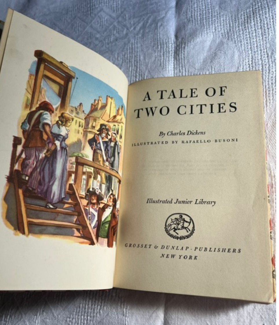A Tale of Two Cities Charles Dickens 1948 Illustrated Hardcover Vintage Book