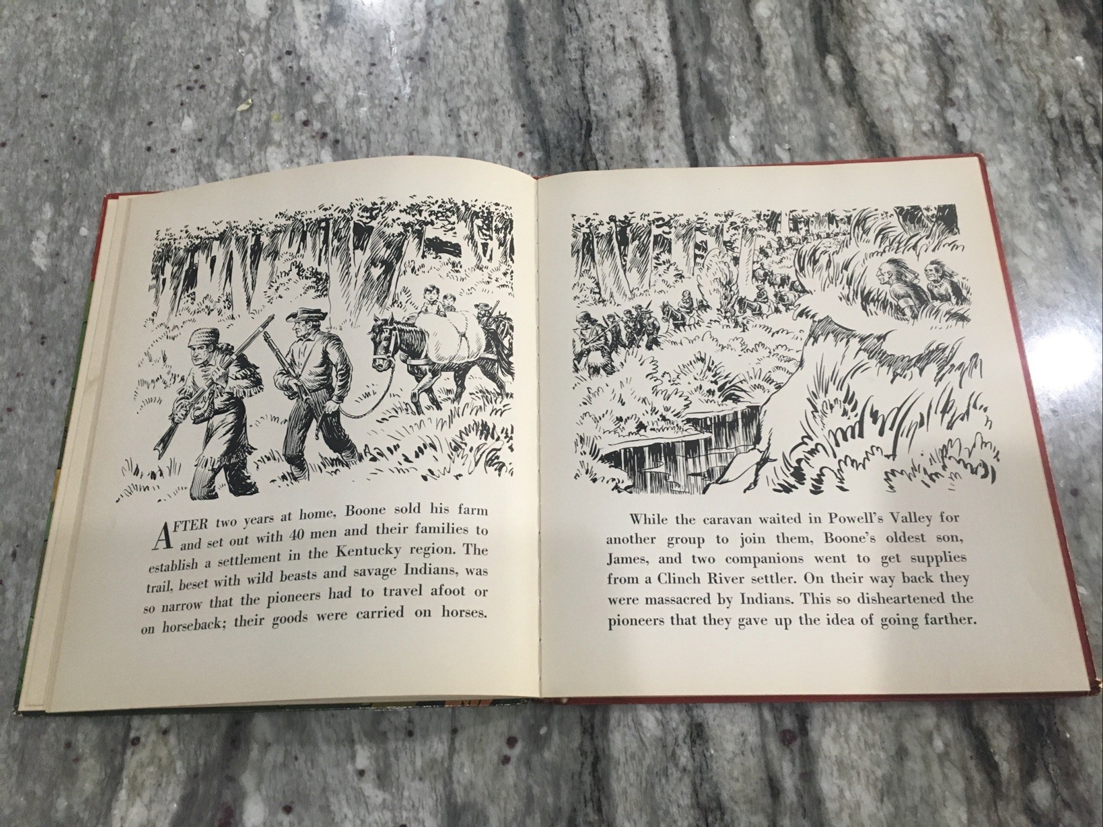 “ DANIEL BOONE” by Sanford Tousey – Hardback – RAND MCNALLY – 1939 – EXC