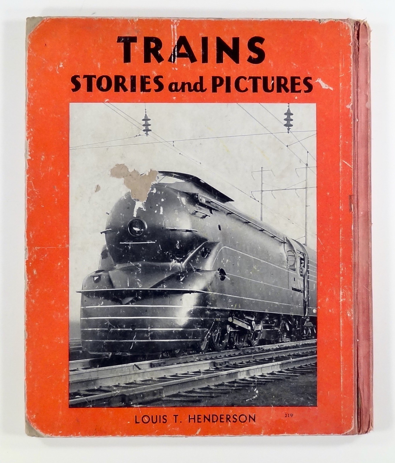 1935 Henderson TRAINS Children’s Picture Book STORIES ABOUT THEM oversized HC