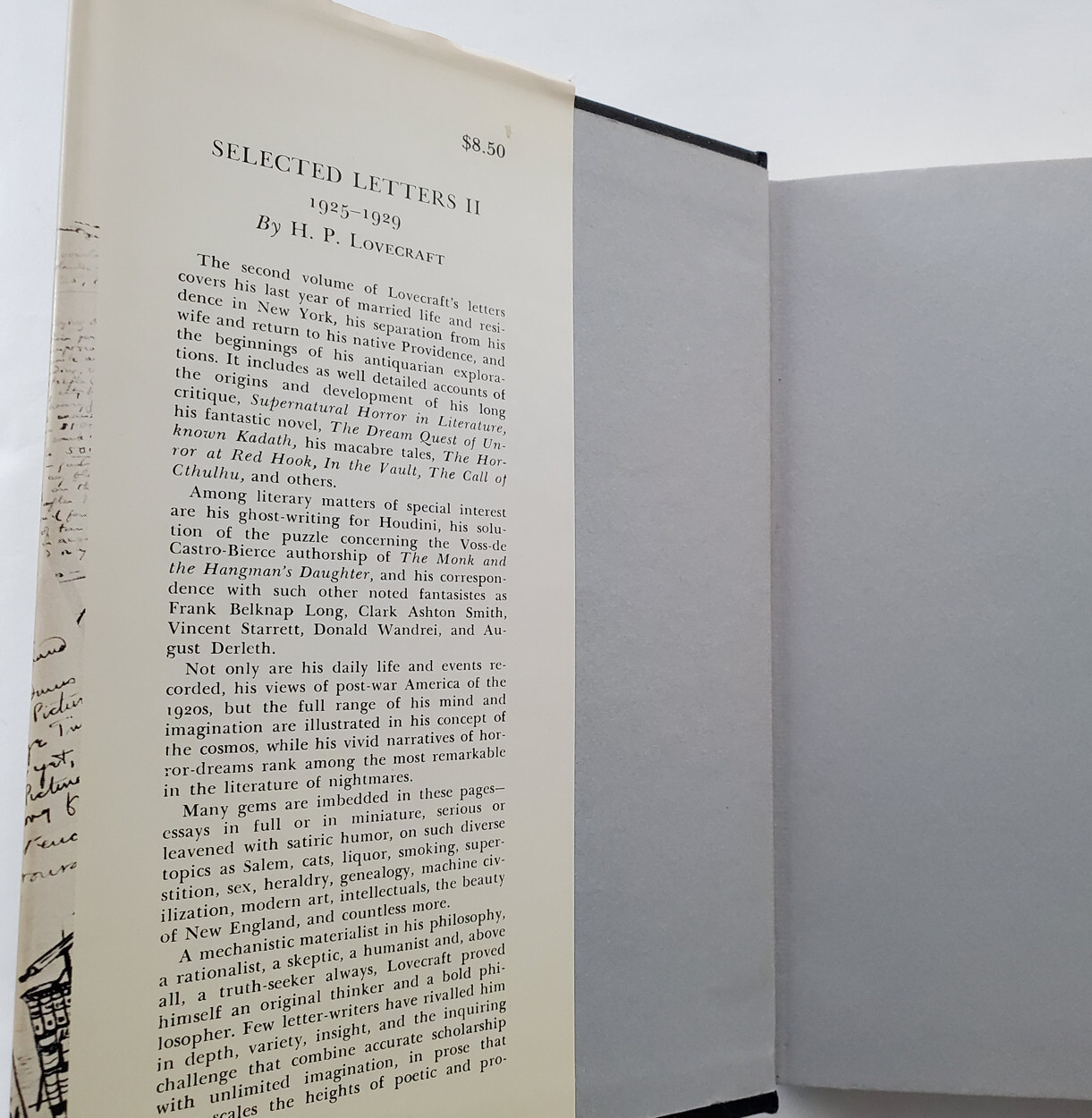 SELECTED LETTERS Vol. ll 2 1925-1929 H.P. LOVECRAFT ARKHAM HARDCOVER 1st Edition
