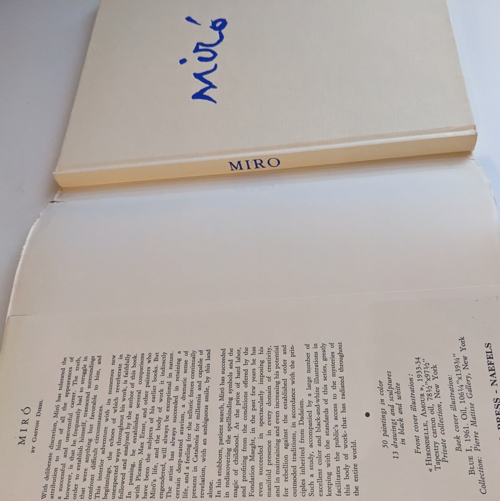 Joan Miró i Ferrà, 1979 1st Edition, w Limited Frameable Print Inside, Hardcover