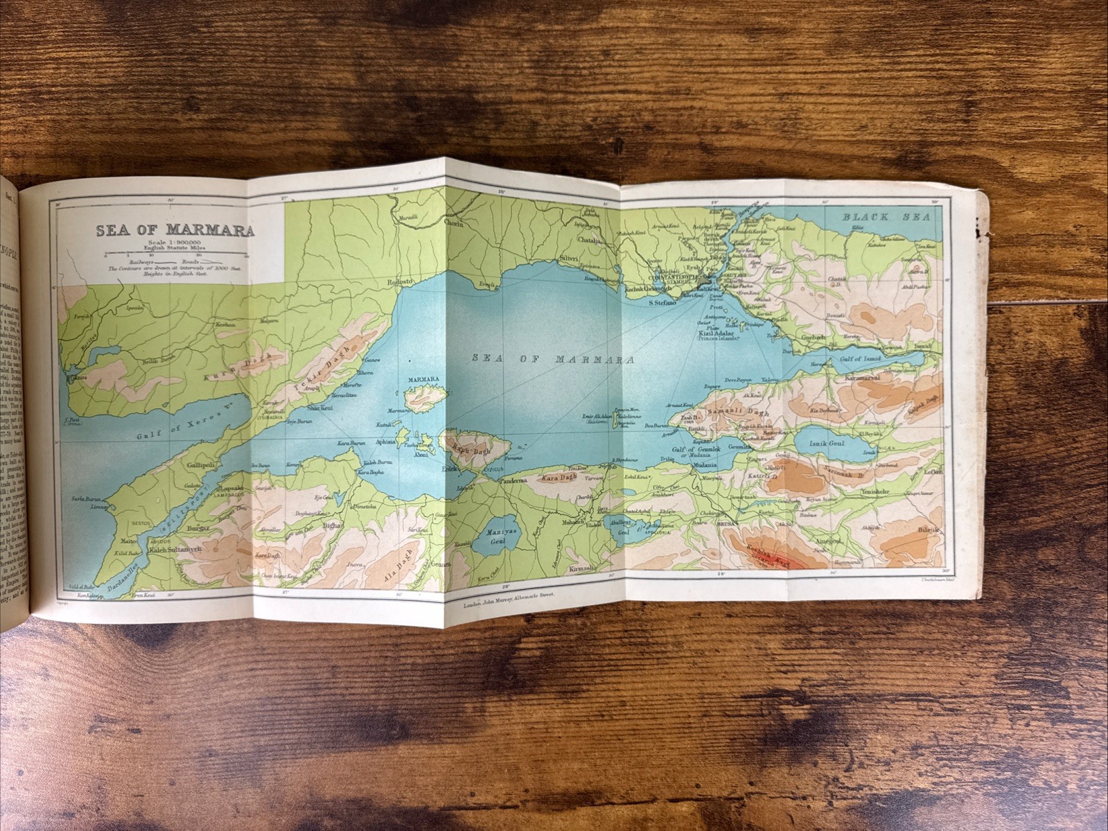 MURRAYS HAND-BOOK FOR CONSTANTINOPLE, BRUSA & THE TROAD 1905~W TRAVEL MANUSCRIPT