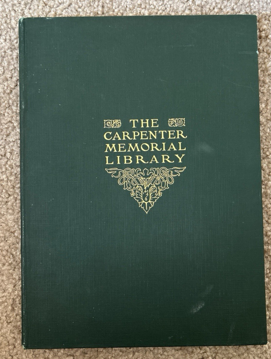 Carpenter Memorial Library Dedication Exercise Exercises Manchester, NH 1916