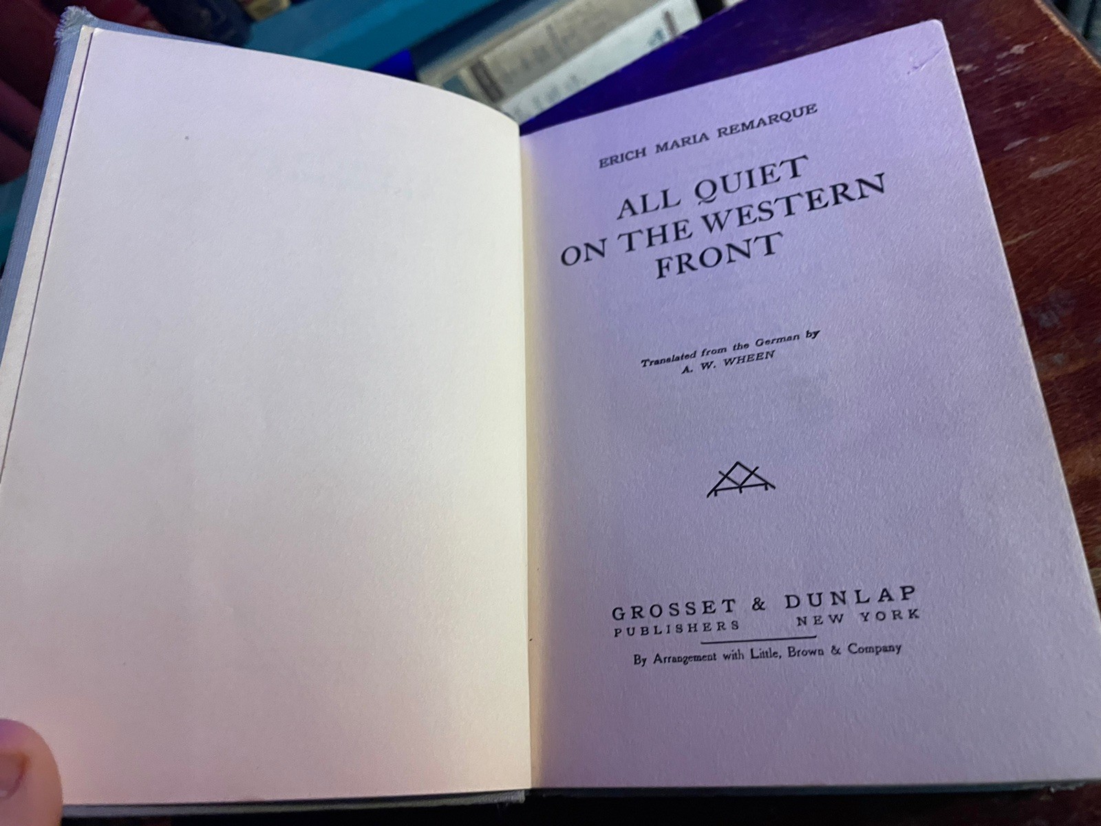 All Quiet on the Western Front Erich Maria Remarque 1930 Vintage Hardcover Book