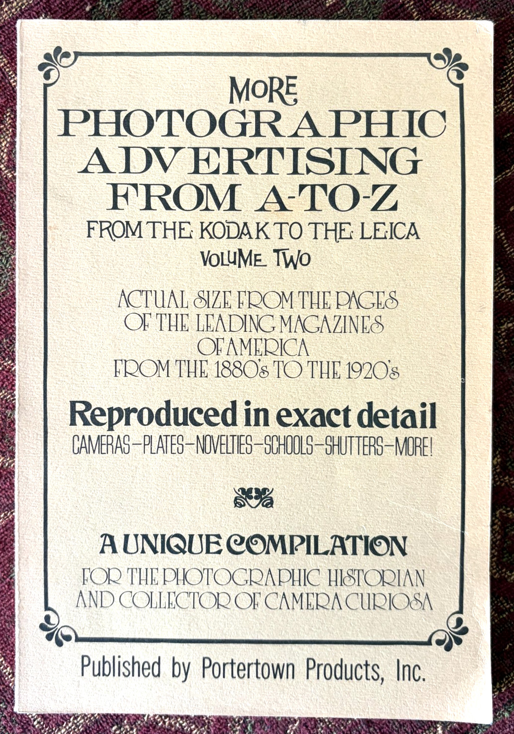 MORE PHOTOGRAPHIC ADVERTISING FROM A-TO-Z, VOLUME 2 (BR11699)